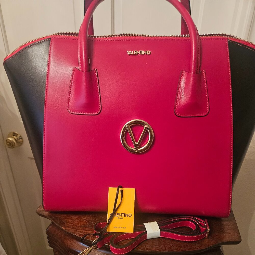 Valentino Red and Black Purse